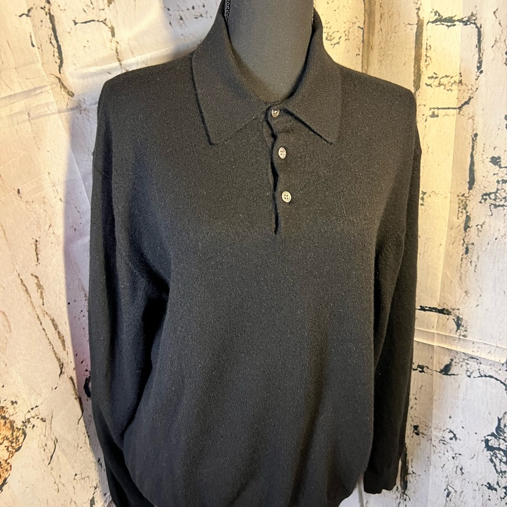 Pronto Uomo Extra Fine Merino Wool‎ Sweater in Black